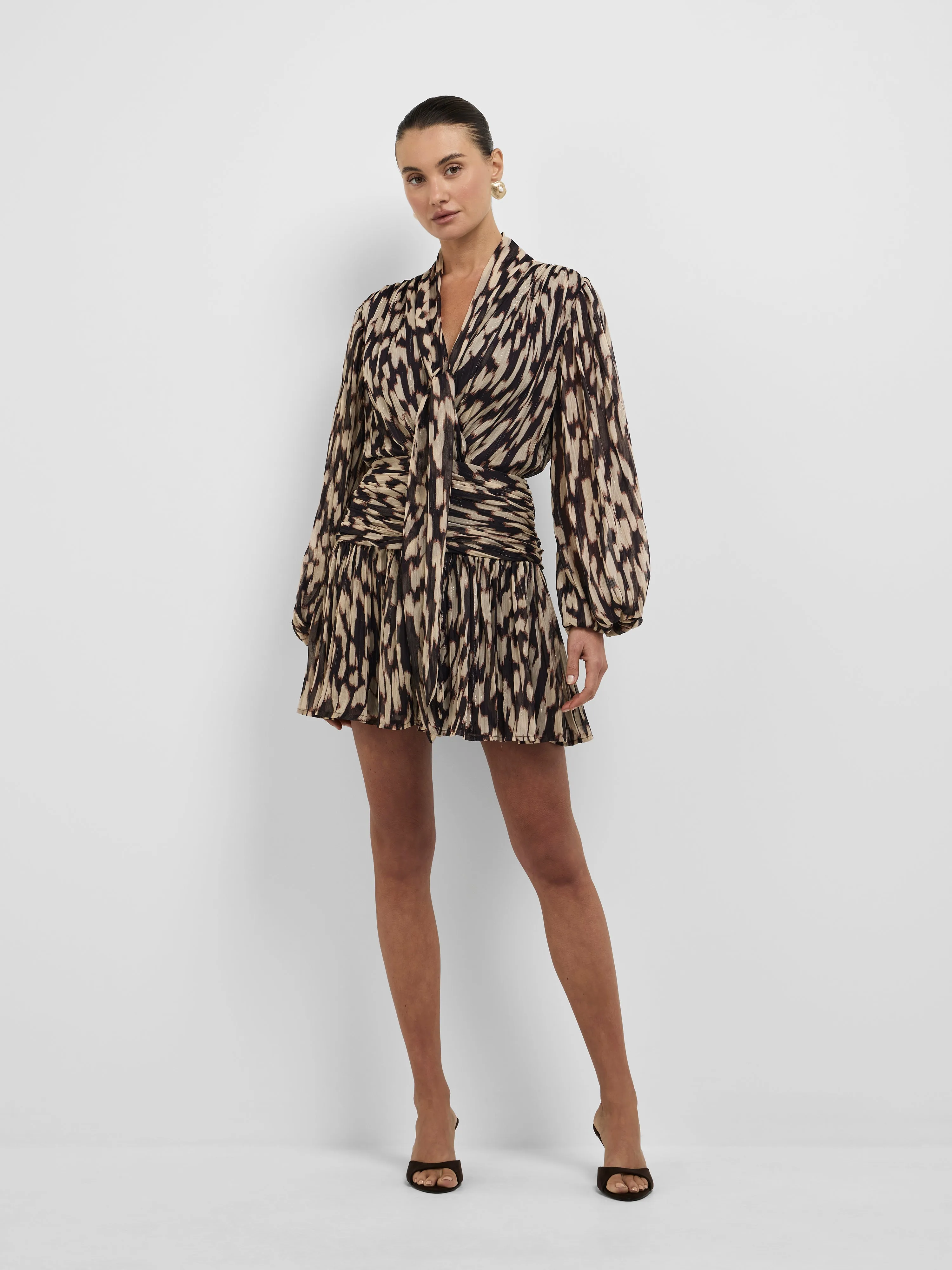 Amara Mini Dress animal print untuk fashion wanita malam hari dari Joy368