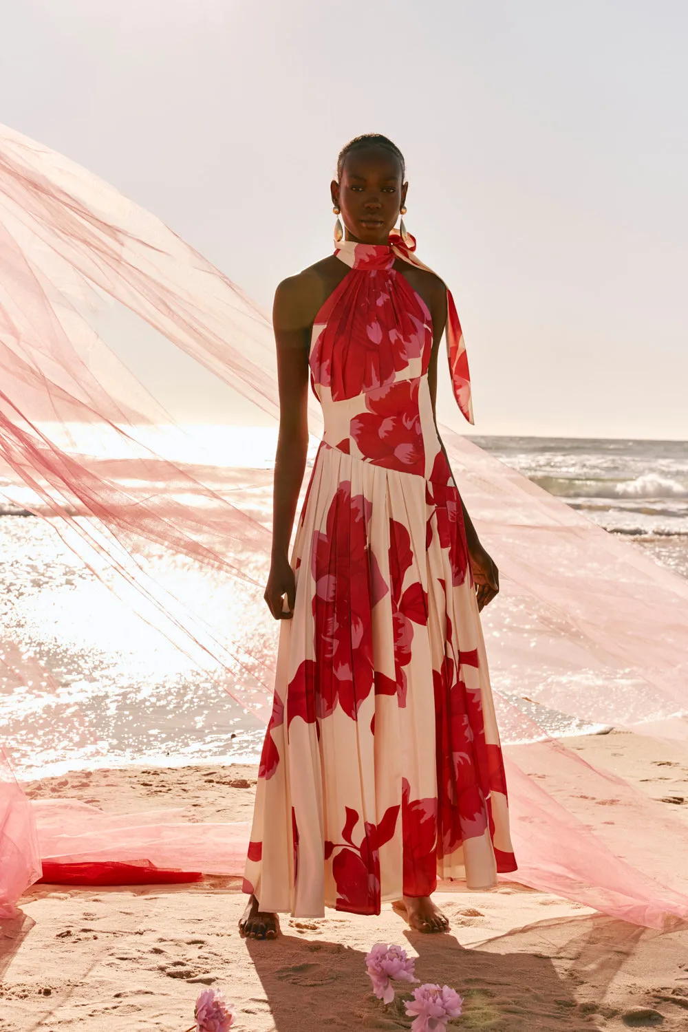 Daje Dress Sole Rosa maxi dress elegan eksklusif Joy368