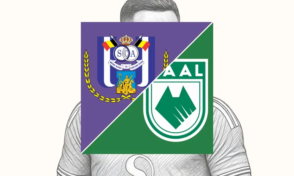 Selebrasi pemain Anderlecht setelah mencetak gol kemenangan atas La Louviere di Lotto Park