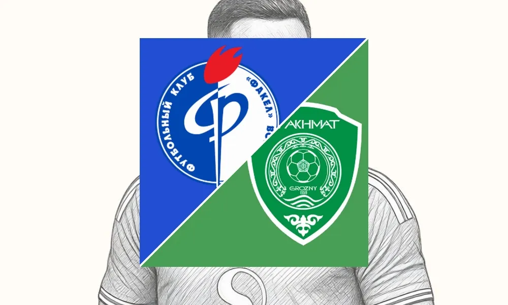 Aksi pemain Fakel Voronezh dan Akhmat Grozny di Stadion Fakel