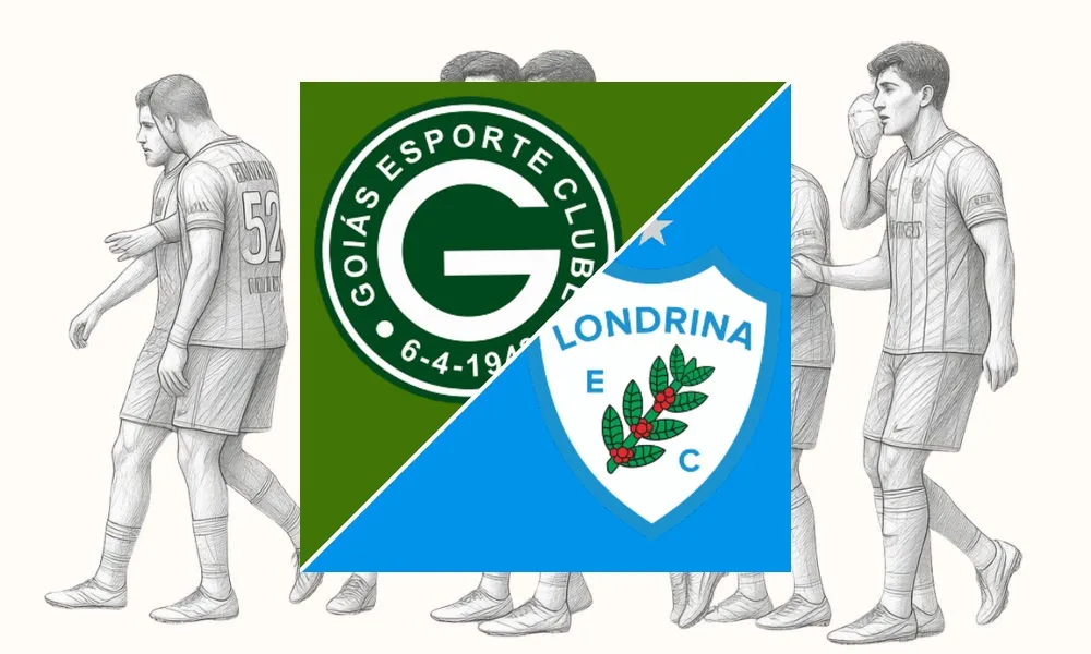 Pemain Goiás merayakan kemenangan tipis 1-0 atas Londrina di Estádio da Serrinha