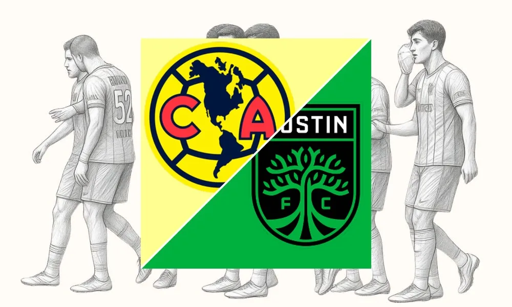 Ilustrasi pertandingan Austin FC vs América di Leagues Cup dengan suasana Q2 Stadium