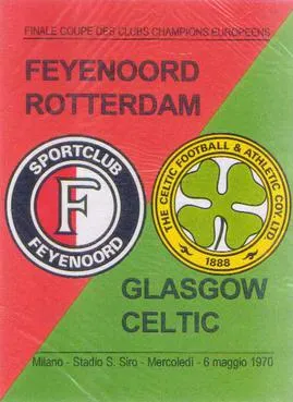 Selebrasi pemain Feyenoord dalam laga final European Cup melawan Celtic di San Siro