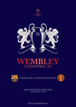 Skuad Barcelona merayakan gelar juara Liga Champions 2011 di Stadion Wembley