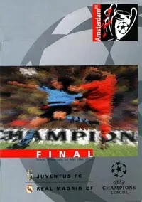Selebrasi pemain Real Madrid dalam laga Juventus vs Real Madrid di final Liga Champions 1998