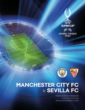 Selebrasi pemain Manchester City usai menjuarai Piala Super UEFA