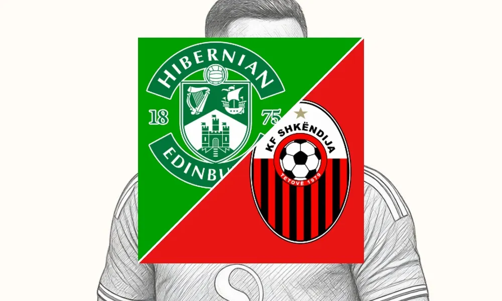 Pemain Hibernian merayakan gol dramatis ke gawang KF Shkëndija di Easter Road