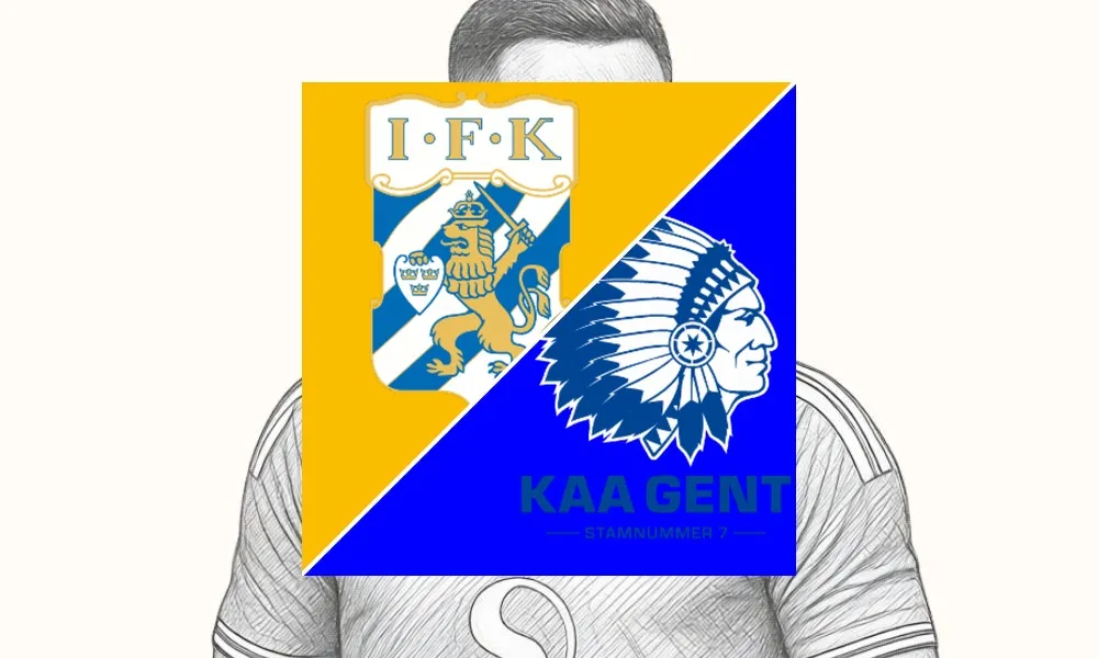Selebrasi pemain KAA Gent usai mencetak gol ke gawang IFK Göteborg