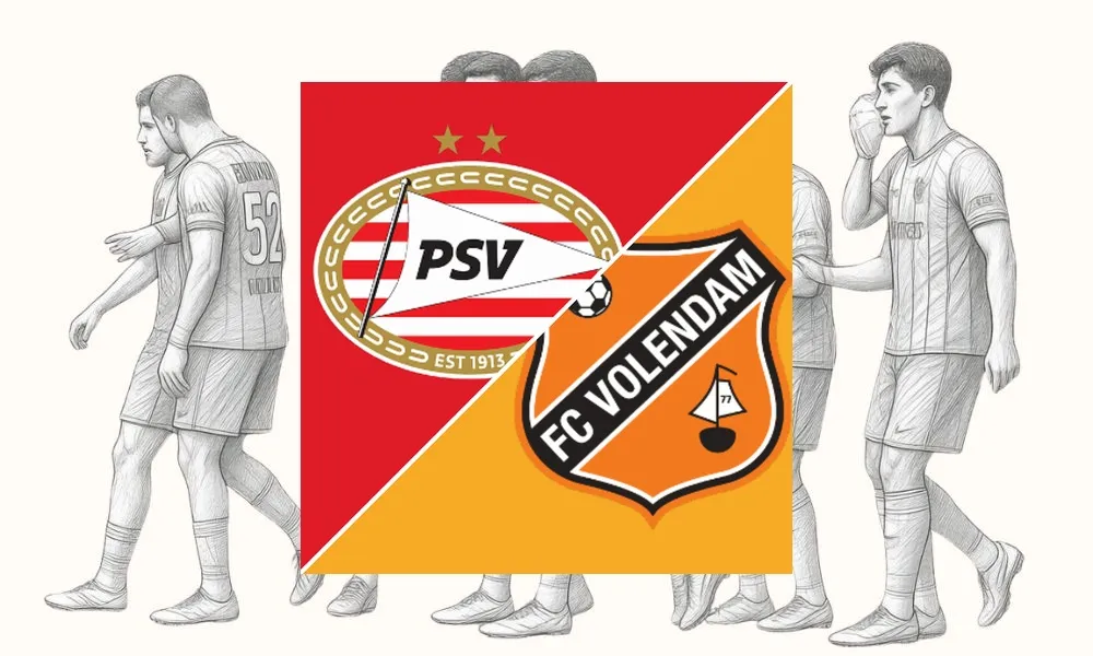 Selebrasi pemain Jong PSV usai cetak gol kemenangan dramatis atas FC Volendam