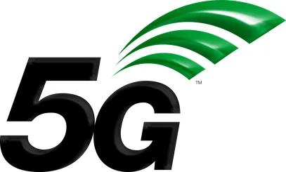 Ilustrasi teknologi jaringan seluler 5G dengan antena dan koneksi data