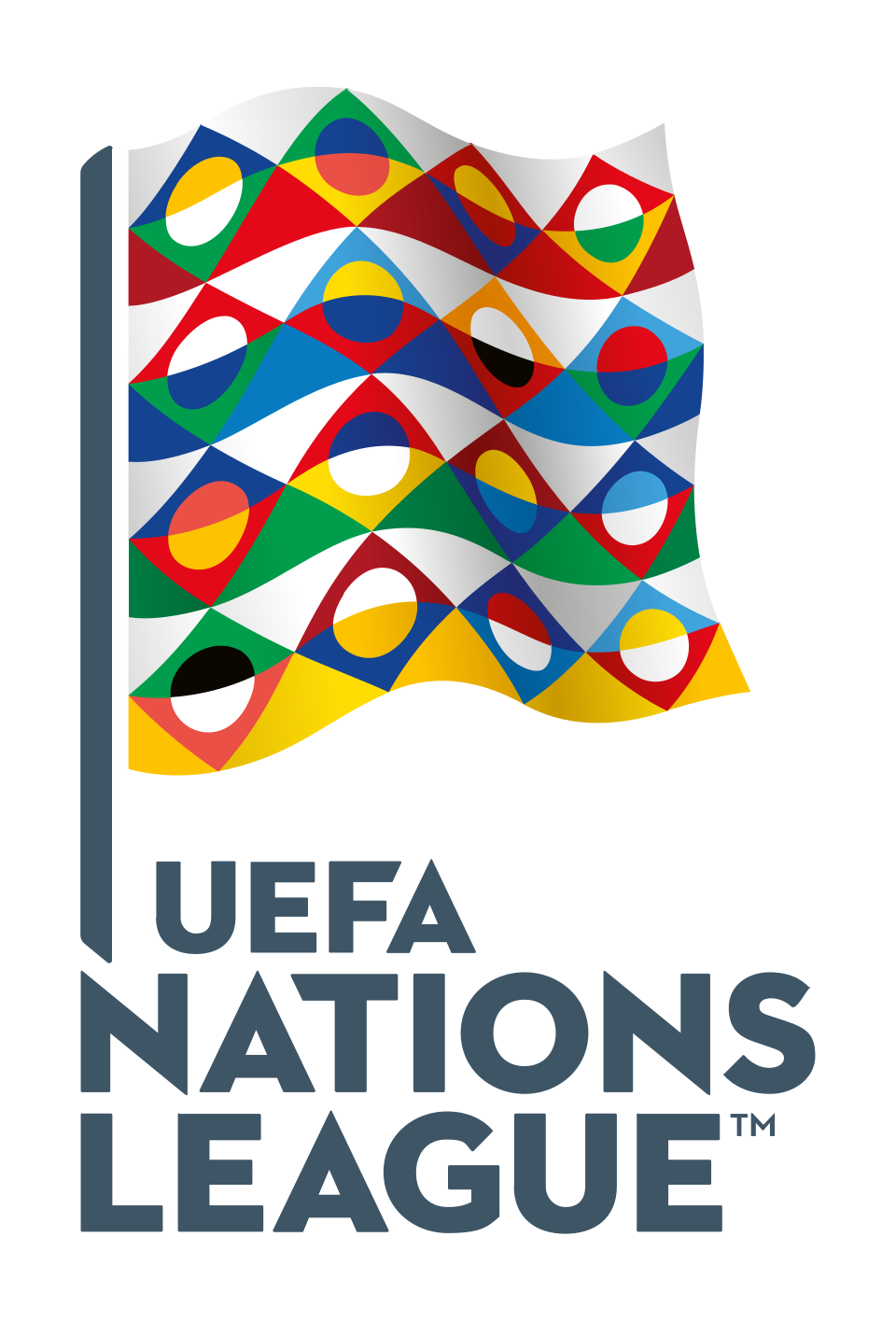 Pemain sepak bola merayakan kemenangan dalam pertandingan UEFA Nations League