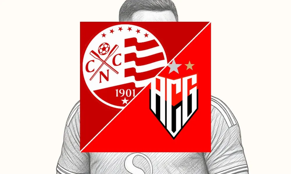 Aksi perebutan bola dalam laga Brazilian Serie B antara Náutico dan Atlético-GO