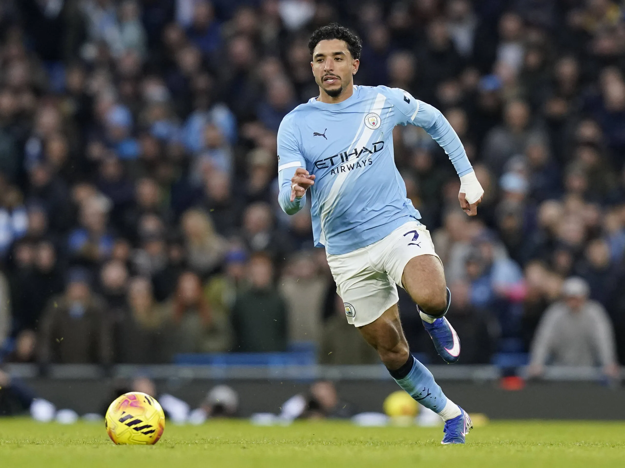 Omar Marmoush penyerang Manchester City yang dikaitkan dengan Newcastle United di bursa transfer