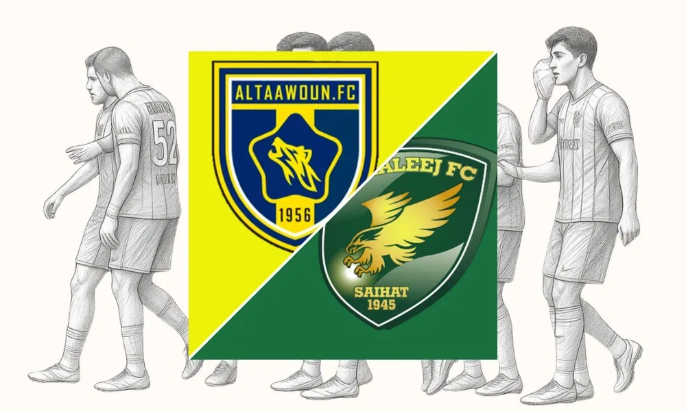 Ilustrasi pertandingan Al Taawoun vs Al Khaleej di Saudi Pro League