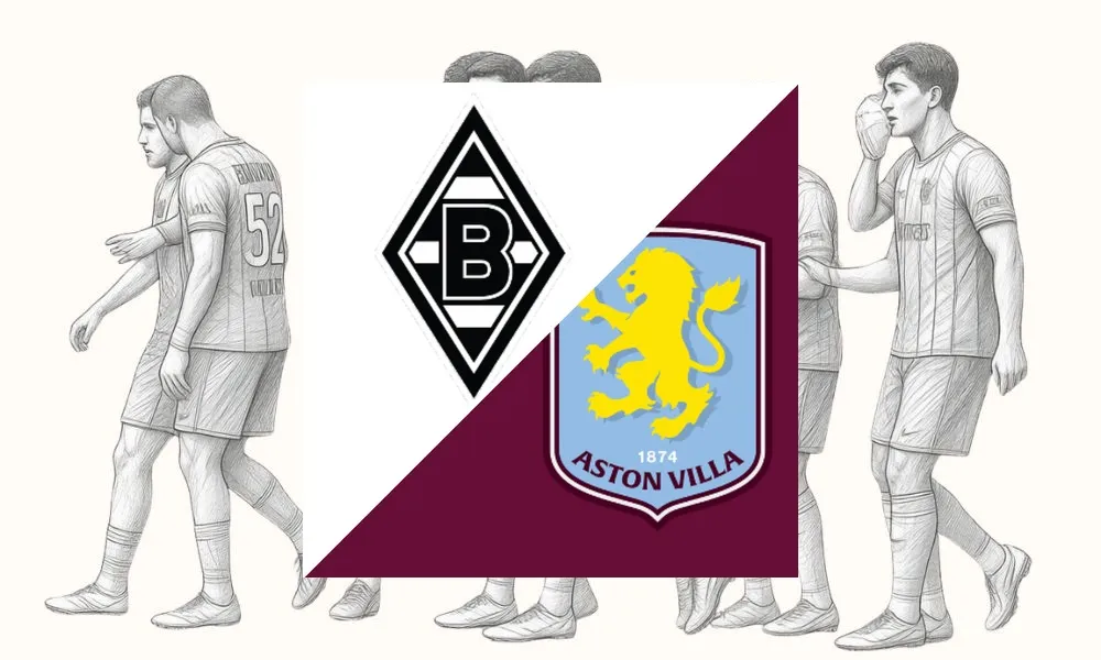 Ilustrasi pertandingan Borussia Mönchengladbach vs Aston Villa di BORUSSIA-PARK