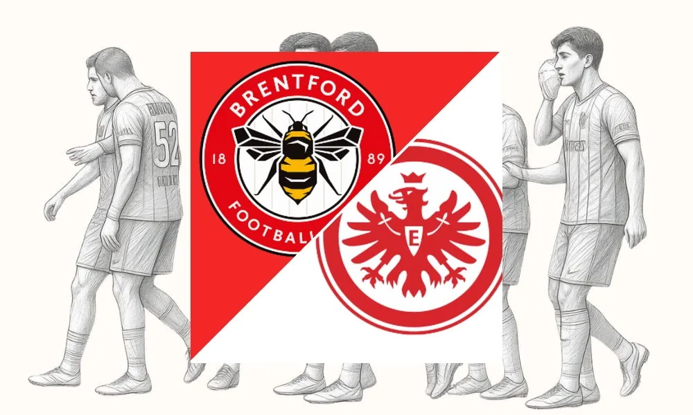 Ilustrasi pertandingan Brentford vs Eintracht Frankfurt di Gtech Community Stadium
