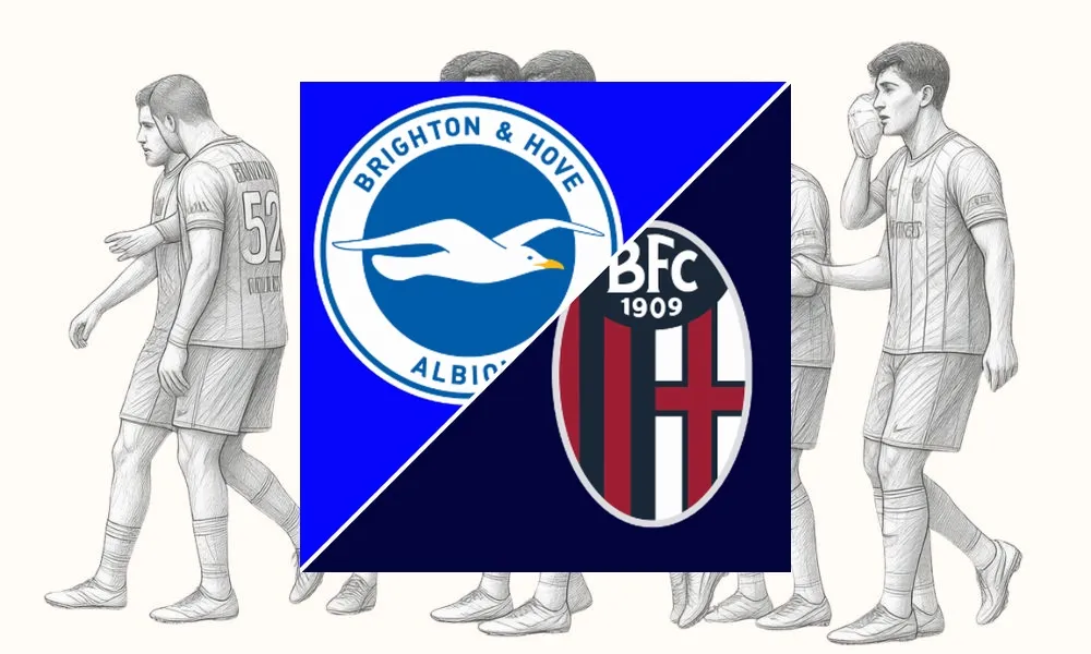 Ilustrasi pertandingan Brighton vs Bologna di American Express Stadium