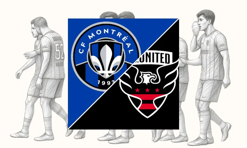 Ilustrasi pertandingan CF Montreal vs DC United di MLS dengan suasana Stade Saputo