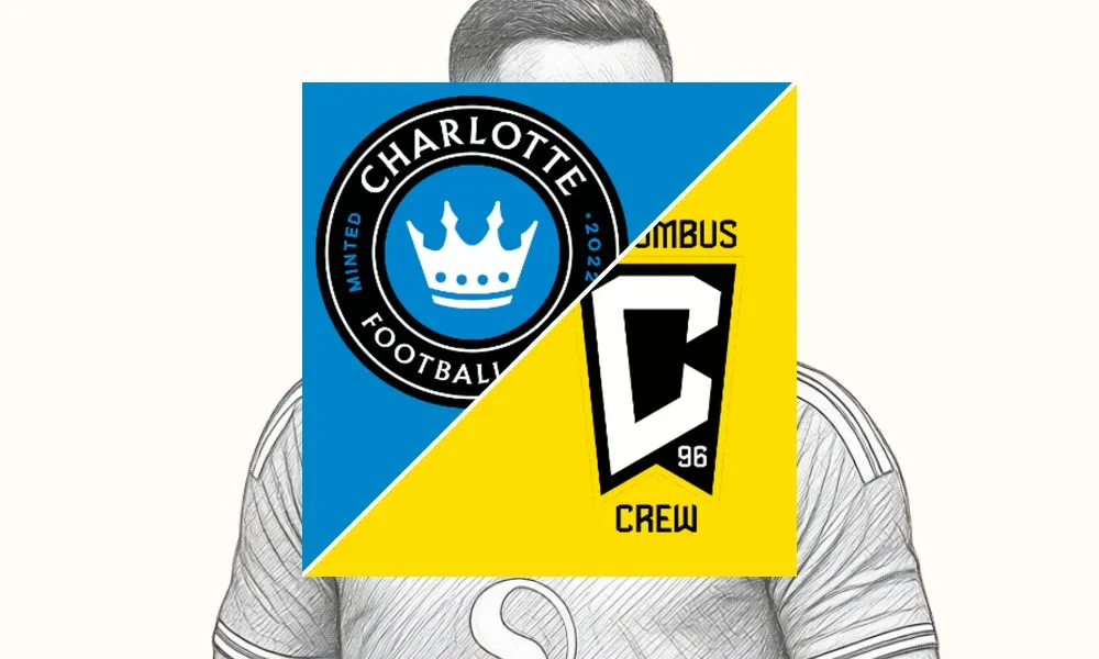 Ilustrasi pertandingan Charlotte FC vs Columbus Crew di MLS dengan suasana Bank of America Stadium