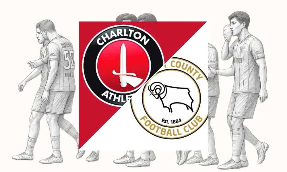 Ilustrasi pertandingan Charlton Athletic vs Derby County di EFL Championship di The Valley