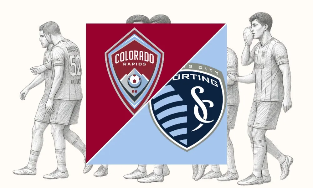 Ilustrasi pertandingan Colorado Rapids vs Sporting Kansas City di ajang MLS dengan suasana stadion