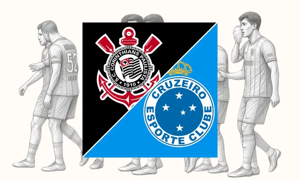 Ilustrasi pertandingan Corinthians vs Cruzeiro di Liga Brasil