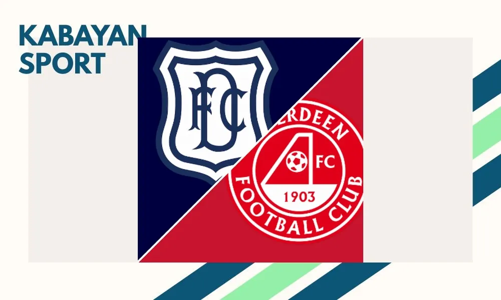 Ilustrasi pertandingan Dundee vs Aberdeen di Scottish Premiership di Dens Park
