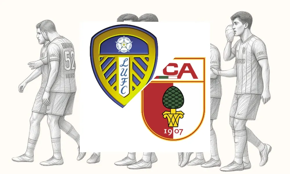 Ilustrasi pertandingan Leeds United vs FC Augsburg di Elland Road