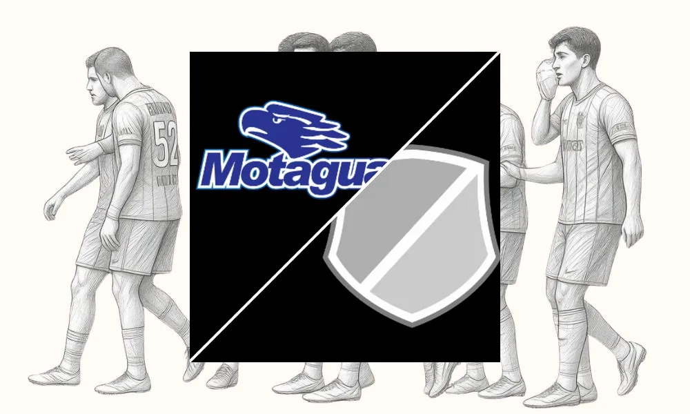 Ilustrasi pertandingan Motagua vs Estrella Roja di Liga Honduras dengan suasana stadion