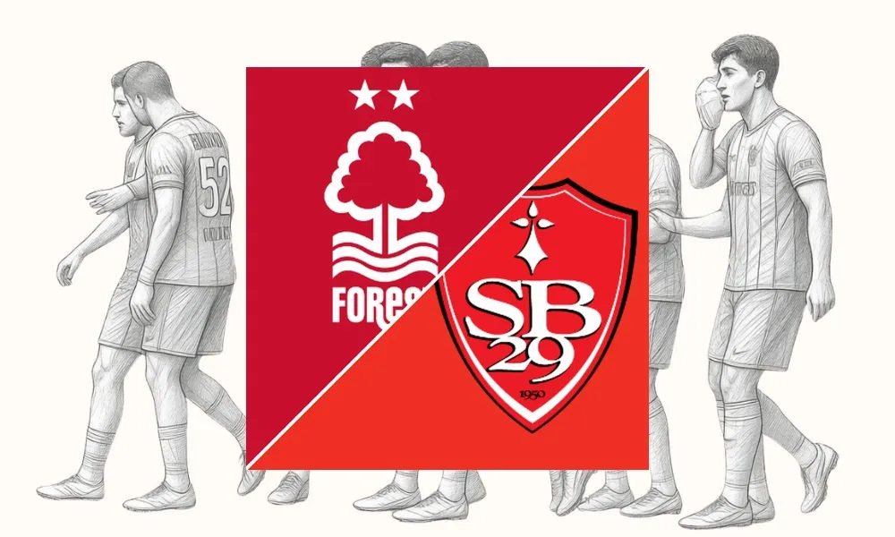 Ilustrasi pertandingan Nottingham Forest vs Brest di Stadion The City Ground