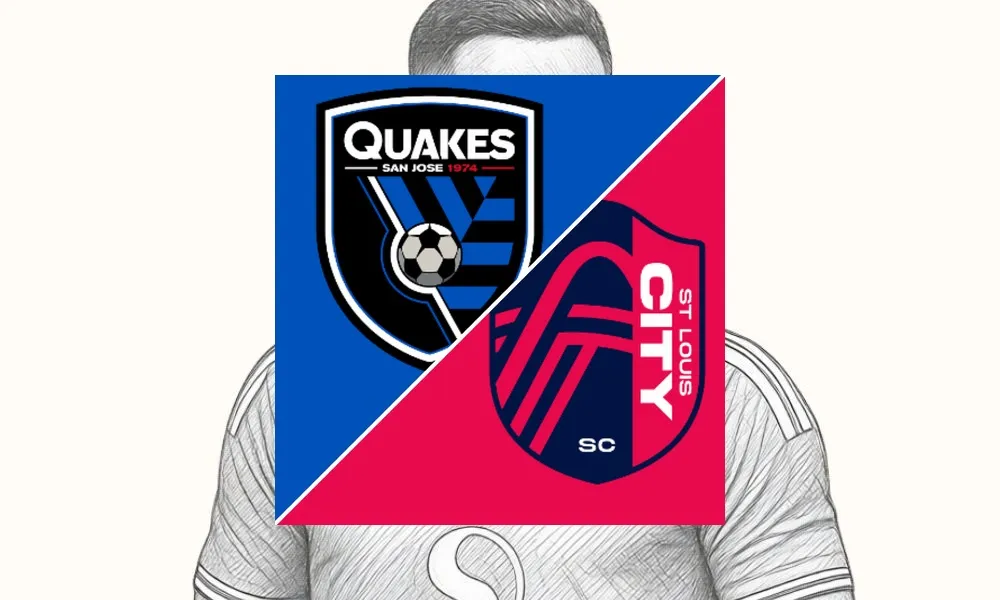 Ilustrasi pertandingan San Jose Earthquakes vs St. Louis CITY SC di MLS dengan suasana stadion PayPal Park