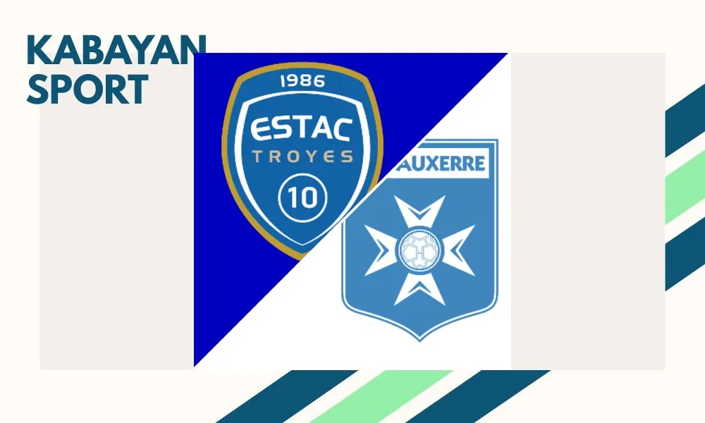 Ilustrasi pertandingan Troyes vs Auxerre di stadion Stade de l'Aube