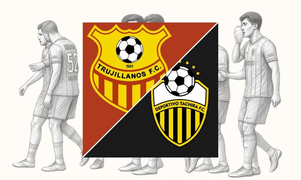 Ilustrasi pertandingan Trujillanos vs Deportivo Táchira di Liga FUTVE Venezuela