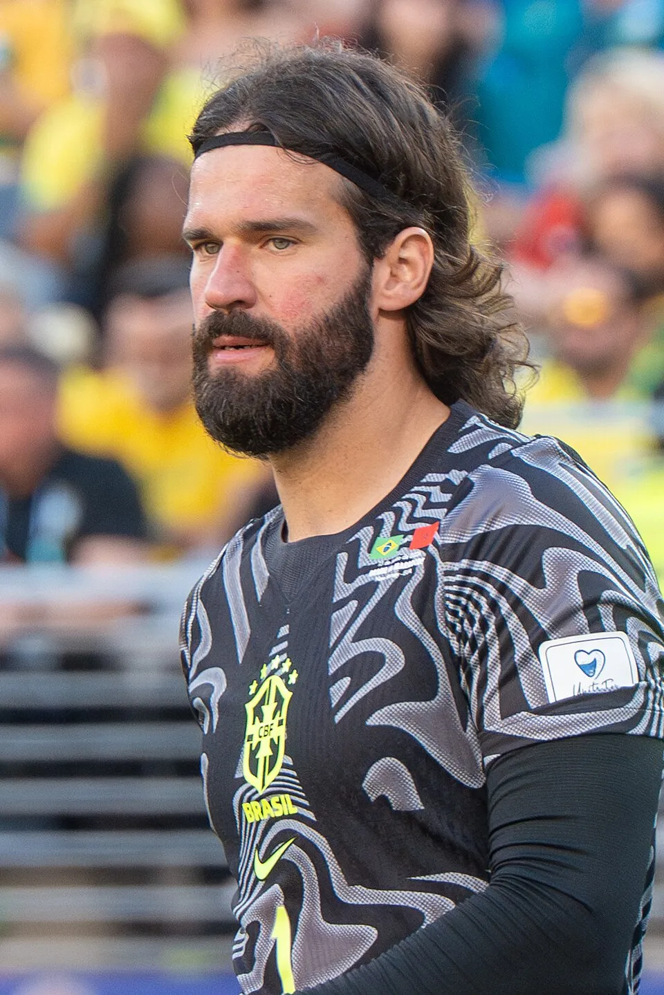 Kiper Liverpool dan timnas Brasil Alisson Becker di lapangan