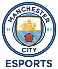 Logo dan tim Manchester City Esports yang berkompetisi di berbagai turnamen global