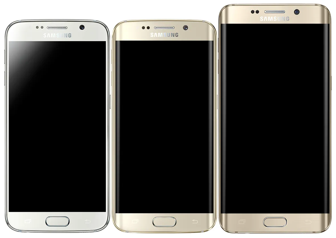 Tampilan smartphone Samsung Galaxy S6 dengan desain bodi kaca dan metal