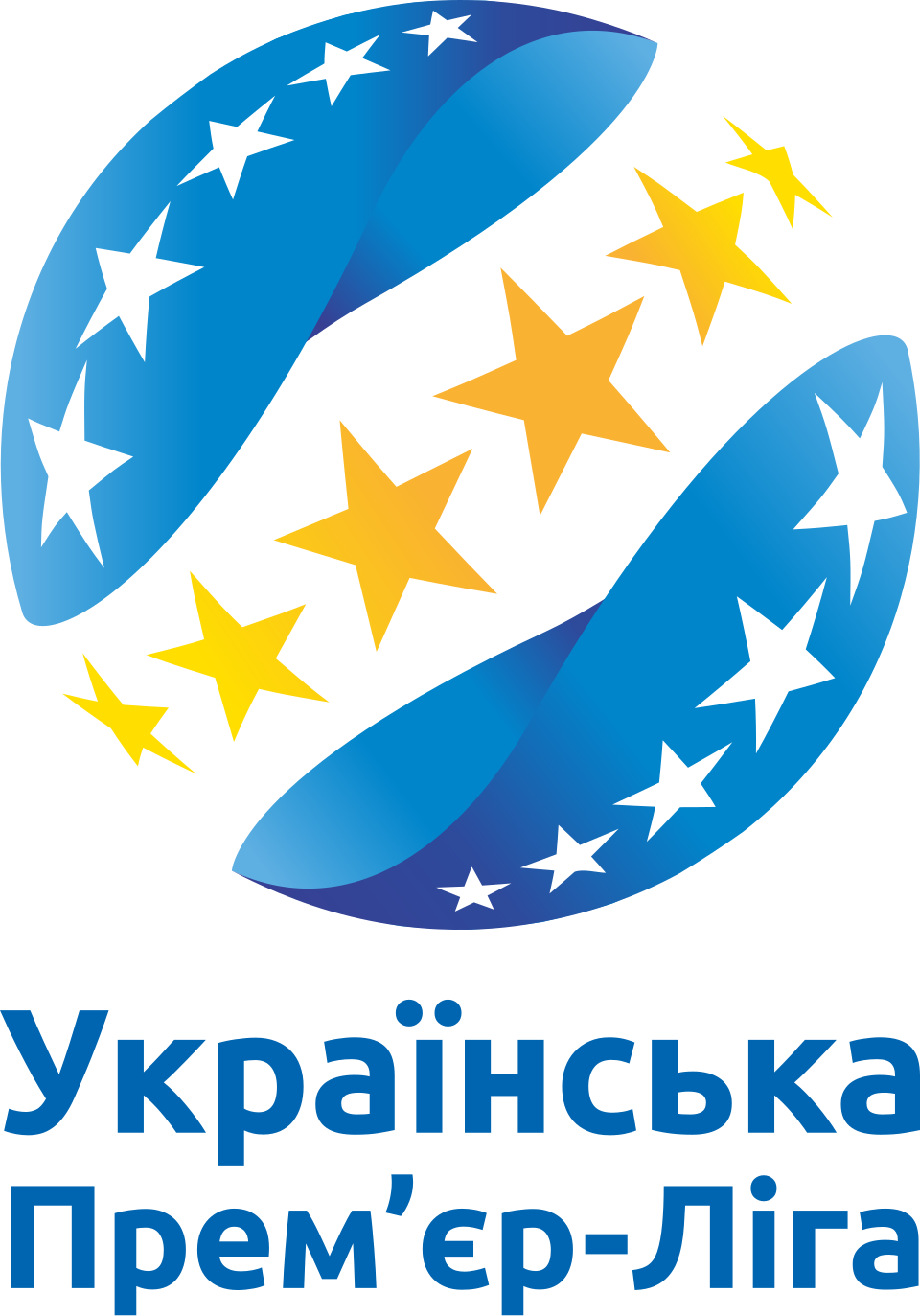 Pemain bertanding dalam laga kompetisi Ukrainian Premier League di Ukraina