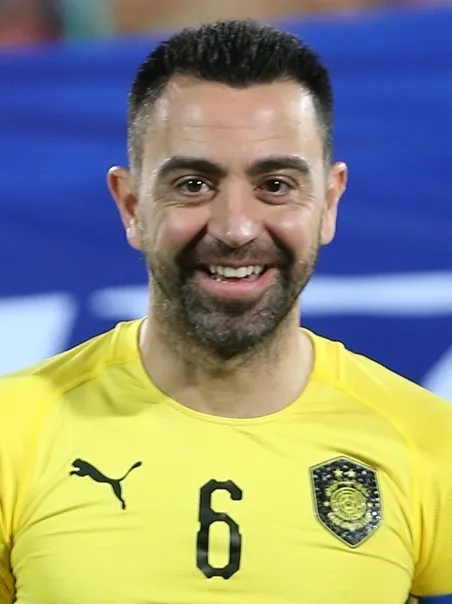 Xavi Hernandez saat mendampingi tim sebagai pelatih sepak bola