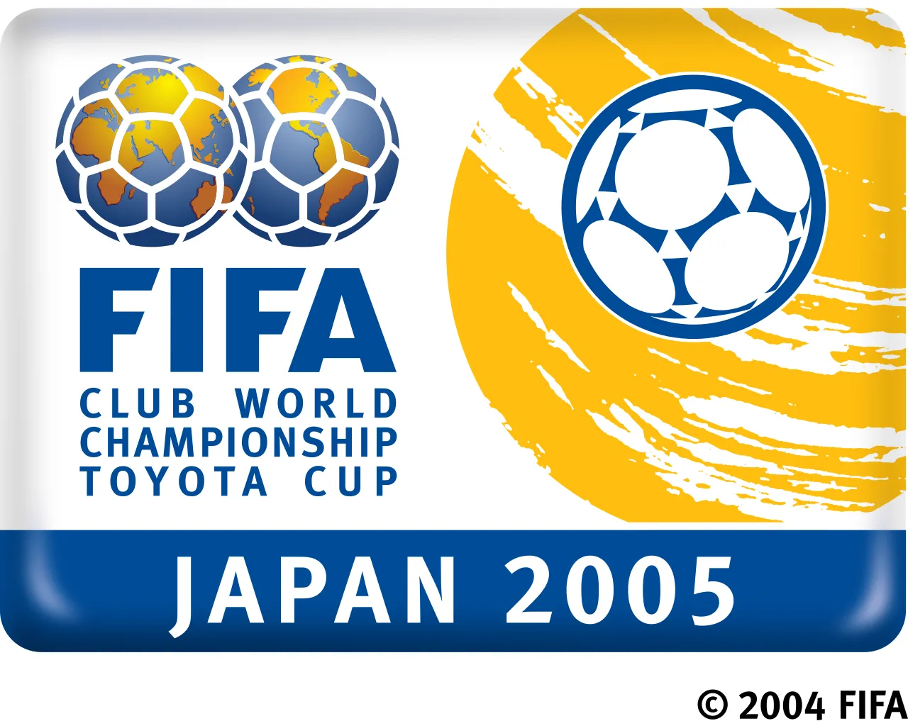 Skuad Sao Paulo merayakan kemenangan di final Piala Dunia Antarklub 2005
