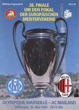 Marseille merayakan kemenangan bersejarah Liga Champions 1993 melawan Milan