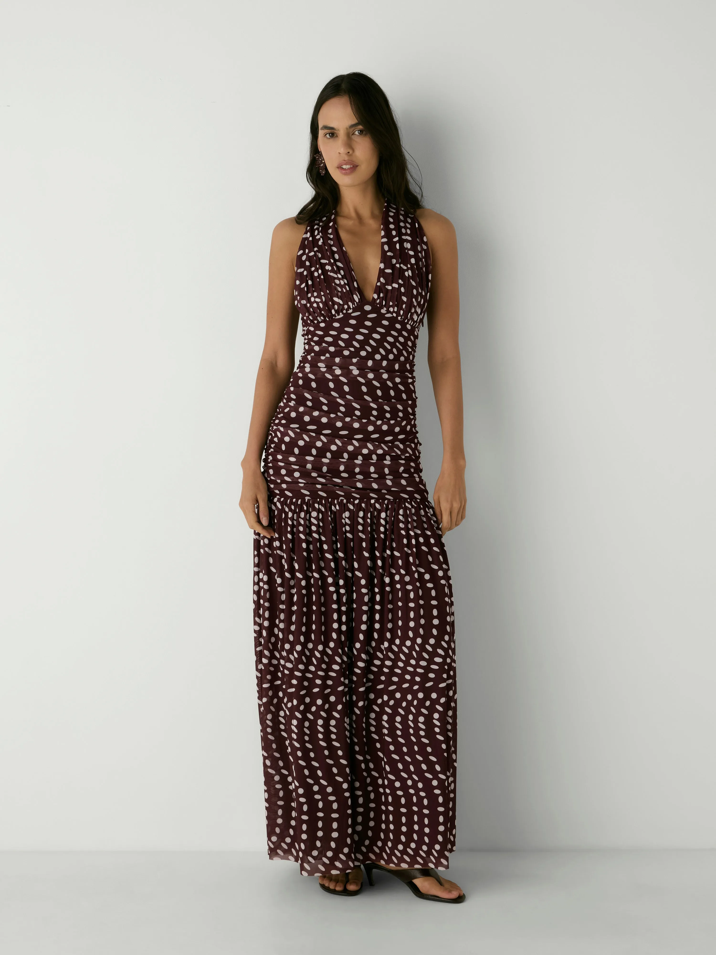 Lune Gown Spot dress motif elegan eksklusif dari Joy368
