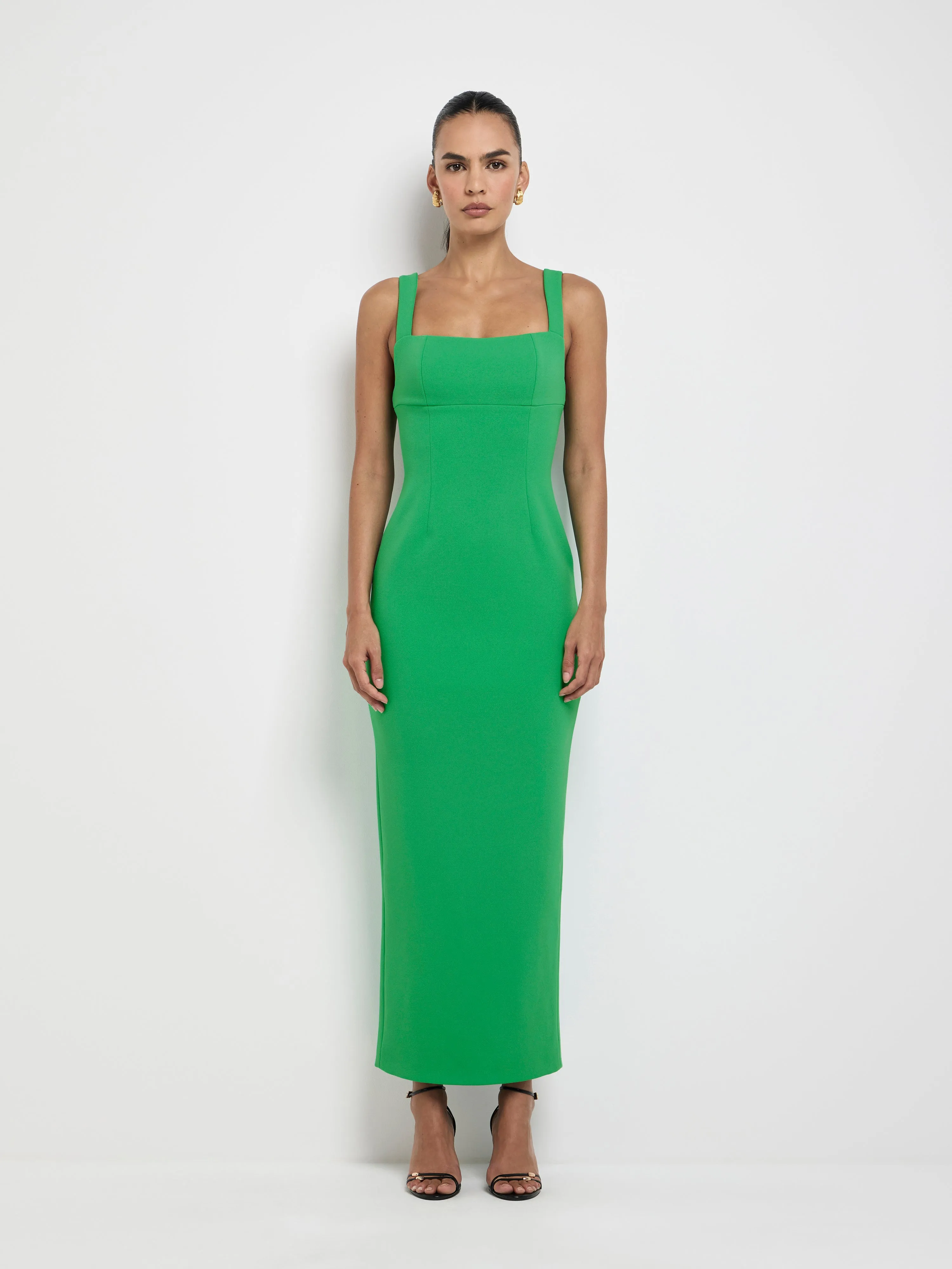 Mariah Maxi Dress Green elegan koleksi fashion wanita terbaru dari Joy368